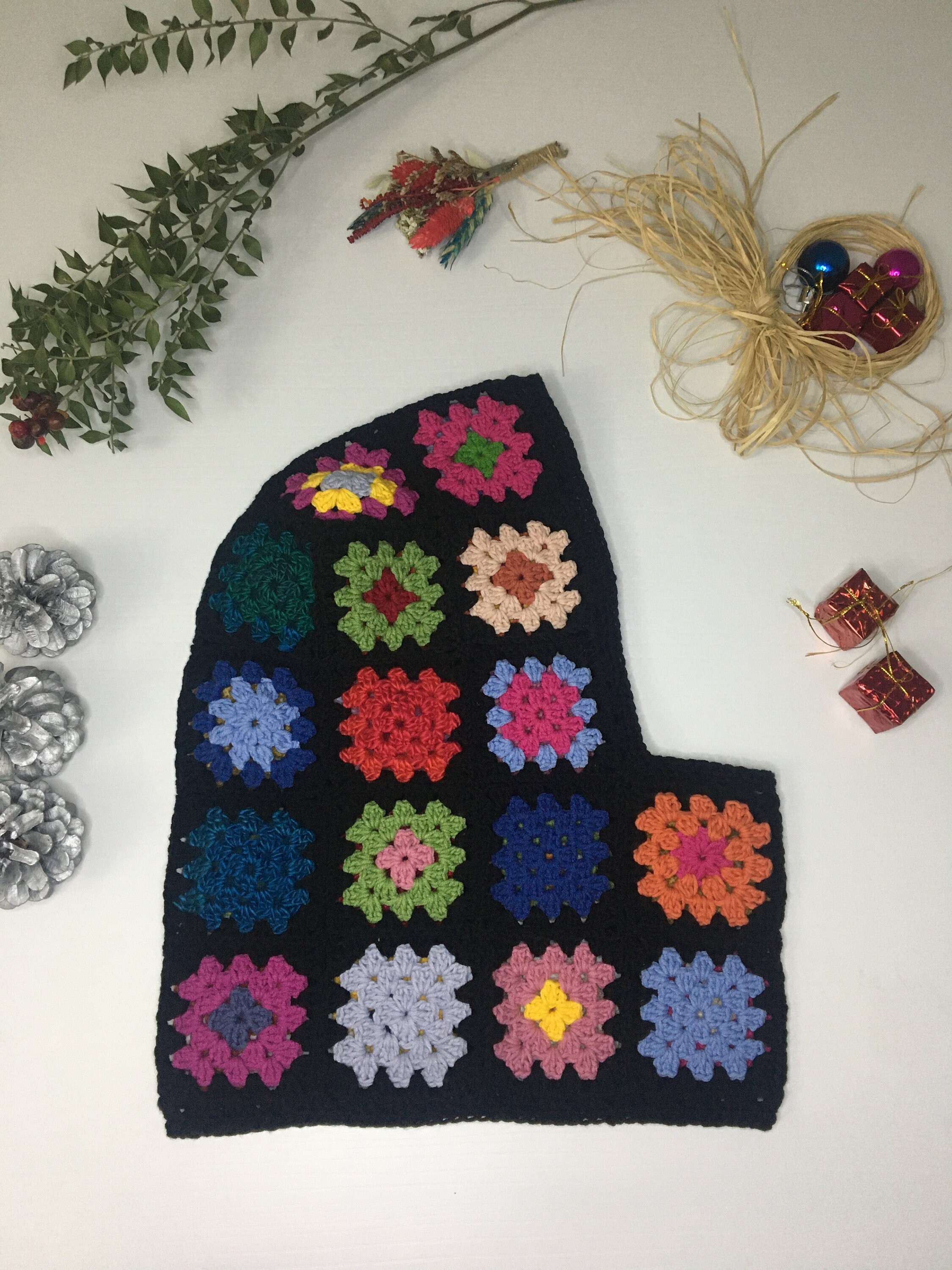 Crochet Rainbow Knit Hood Balaclava - Etsy