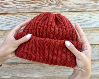 Hand Crocheted Mohair Beanie: Soft Unisex Winter Hat