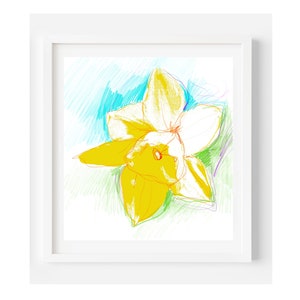 Flower /Printable Wall Art / Digital Drawing / Modern Art /Home decor / Plant /Line drawing /Wall art