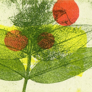 Gravure originale fait à la main / Berried Holly/ Cadeau de Noël / Œuvre d’Art  / Déco&Design / Cadeau