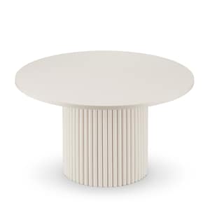 Okrągły stolik kawowy z ryflowaną nogą Czarny lub biały okrągły stolik kawowy Okrągłe stoliki kawowe Wiele kolorów zdjęcie 8