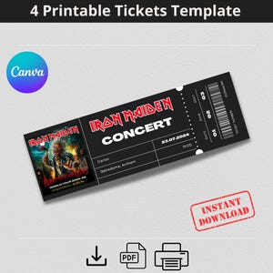 Iron Maiden Run Your Lives World Tour 2026 bewerkbaar ticket – aanpasbare souvenirs en cadeaus