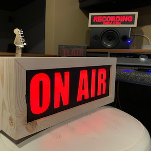 ON AIR SIGN Broadcasting Radio Networks Streaming Recording Night Light Signs Meeting in progress Mood lamp Mood lighting