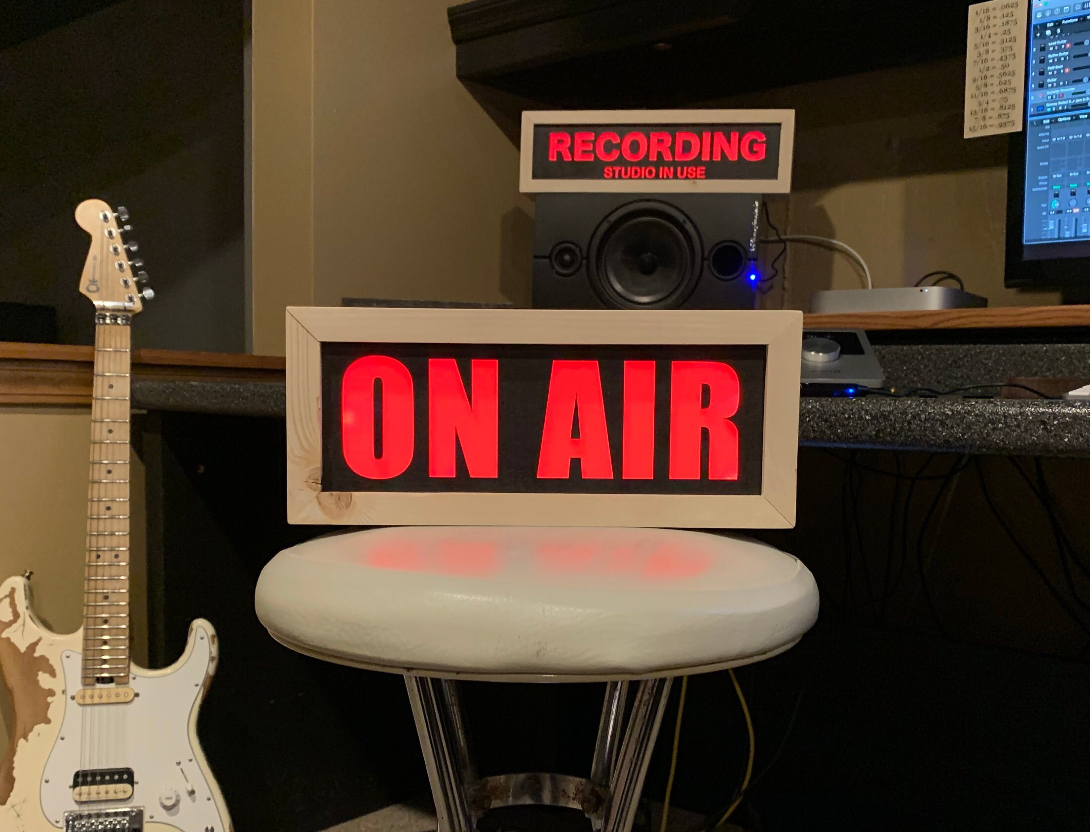 ON AIR SIGN Broadcasting Radio Networks Streaming Recording Night Light ...