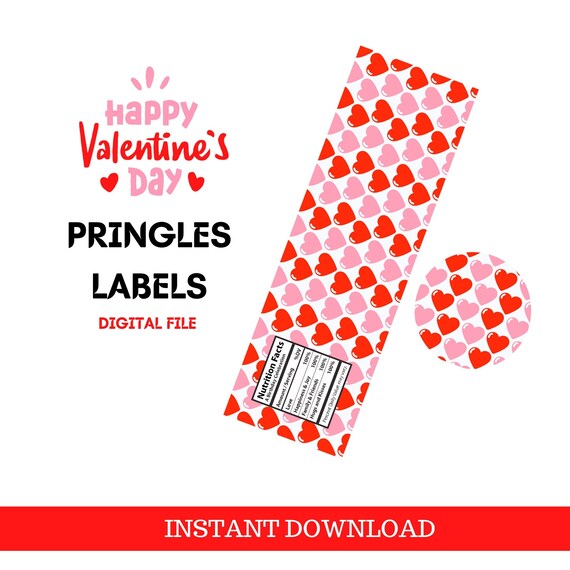 Pringles Template 1.3 Oz Pringles San Valentine Valentine - Etsy