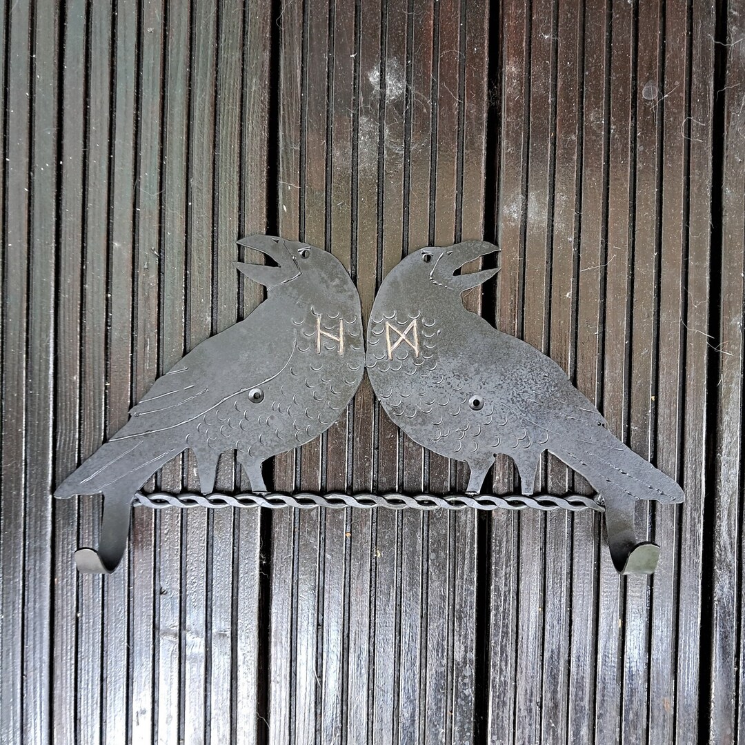 Viking Axe Wall Decor / Axe Stand Odin Ravens Huginn and Etsy