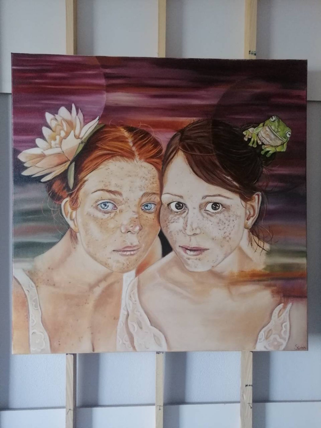Original Woman Portrait Oil Painting on Canvas Work - Etsy