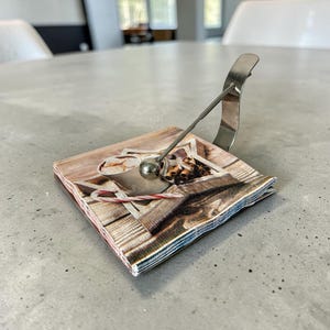 Porte-serviettes/porte-lettres en acier inoxydable de style postmoderne - Déco de pique-nique ou de bureau moderne
