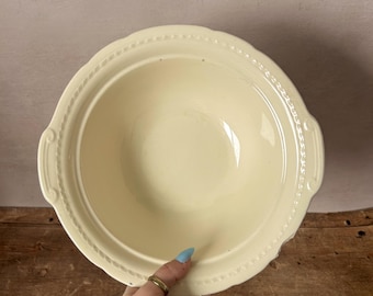Vintage Sinnertons Lace Trim Service Schüssel - Majestic Pergament - Antikes Porzellan Keramik Geschirr