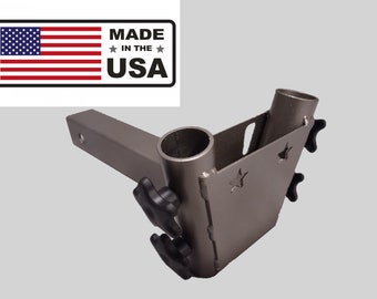 New Hitch Mount Double Flag Pole Holder