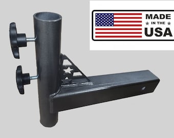 Hitch Mount Single Flagpole Holder for 2" Receiver