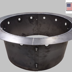 Steel smokeless fire ring with 3" Flange