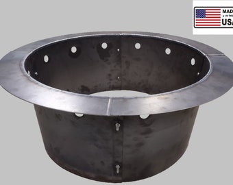 Steel smokeless fire ring with 3" Flange