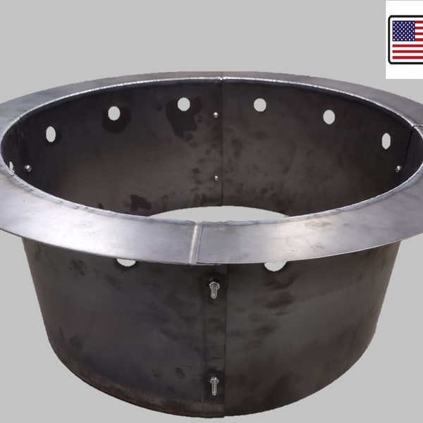 Steel smokeless fire ring with 3" Flange