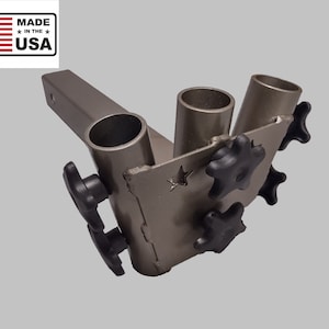 New Hitch Mount Triple Flag Pole Holder for Standard 2&quot; receiver.