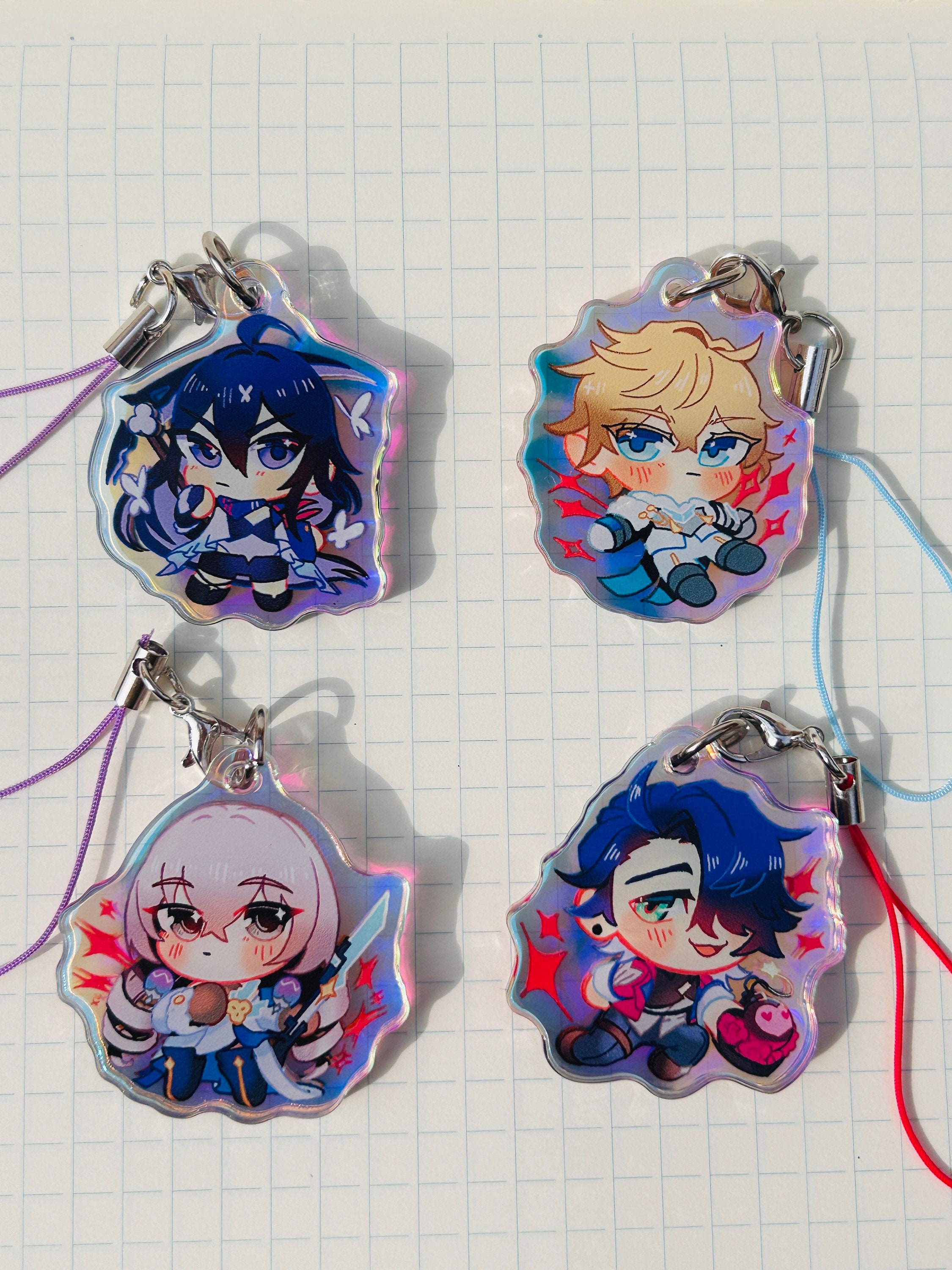 Pjo Keychains Jarilo-iv / Belbobog Holographic Phone Charms - Honkai Star Rail Sampo ...