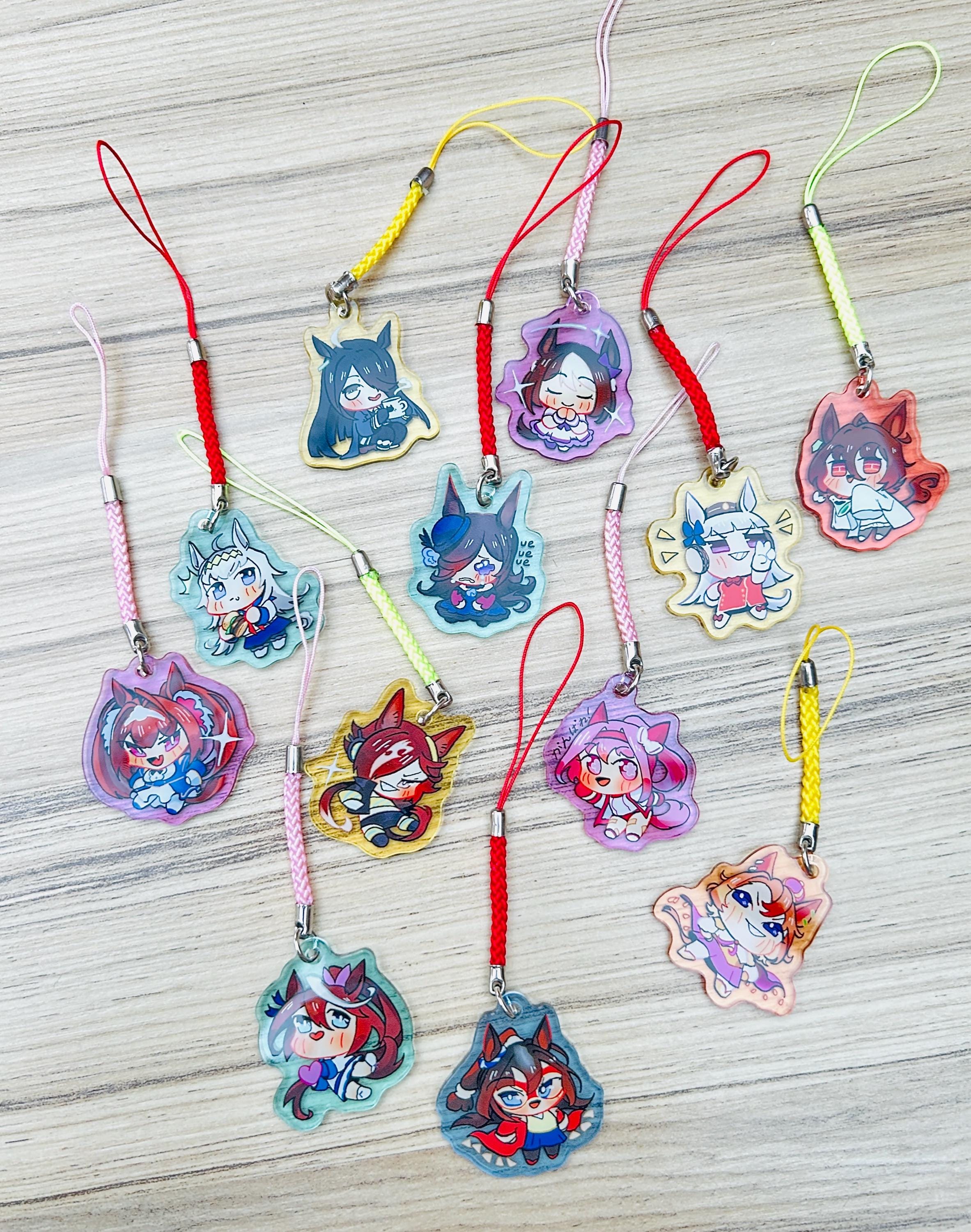 Keychains Scarlet Umamusume 1.5” Phone Charms - Uma Musume Pretty Derby Keychains Oguri ...