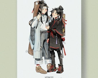 Wangxian Print - Modern AU Wei Wuxian Lan Wangji MXTX MDZS - Etsy
