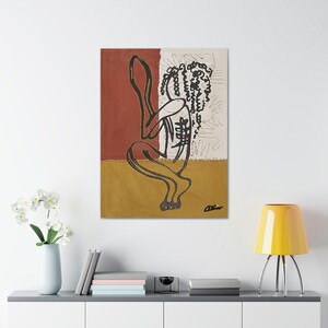 Contemporary art/ Contemporary African art/ African American Art / Canvas painting / Abstract Art / &quot;Lion Cub&quot;