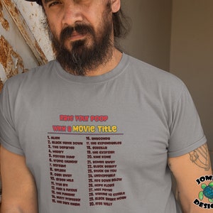 Camiseta con el título de la película "Califica tu caca": regalo de humor para adultos