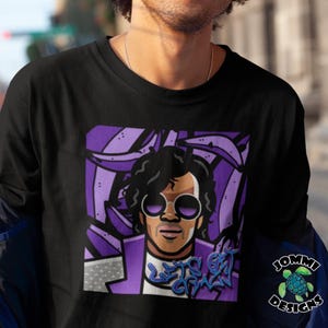 Lets Get Crazy Prince Music t shirt, Prince fan tee, 80&#39;s band tee, 90&#39;s band tee, pop music tee, purple bananas tee, purple rain tee