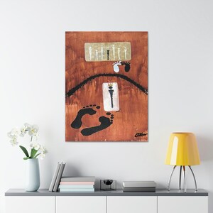 Contemporary art/ Contemporary African art/ African American Art / Canvas painting / Abstract Art / &quot;Home on Da Range&quot;