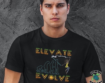 Rasta Evolution Graphic Tee, Unisex Reggae Shirt
