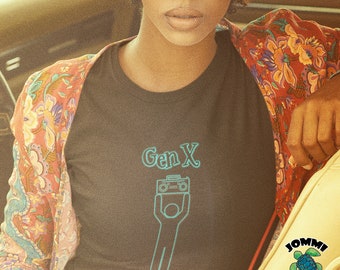 Boombox Radio Gen X Tee: Nostalgic 80s/90s Graphic T-Shirt