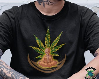 Camiseta de Mary Monk con diseño de hoja de marihuana de Buda