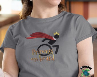 Princess Aboard Wheelchair User Tee: Empowering Disability T-Shirt