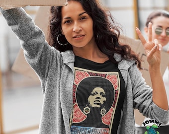 Camiseta gráfica Power Lady: ropa urbana inspiradora, prendas de empoderamiento