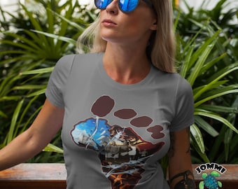 African Footprint Tee: Black History, Afro-American Heritage