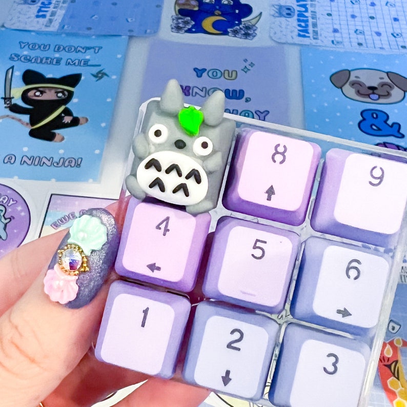 Cute Artisan Clay Keycaps Totoro Keycap Kawaii Key Caps Etsy Australia