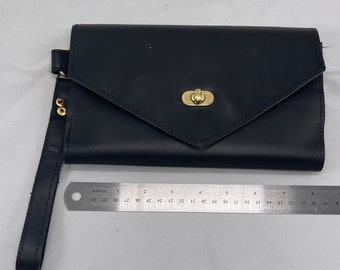 Cartera de mano plegable con ranura para tarjetas, efectivo y monedas con cremallera