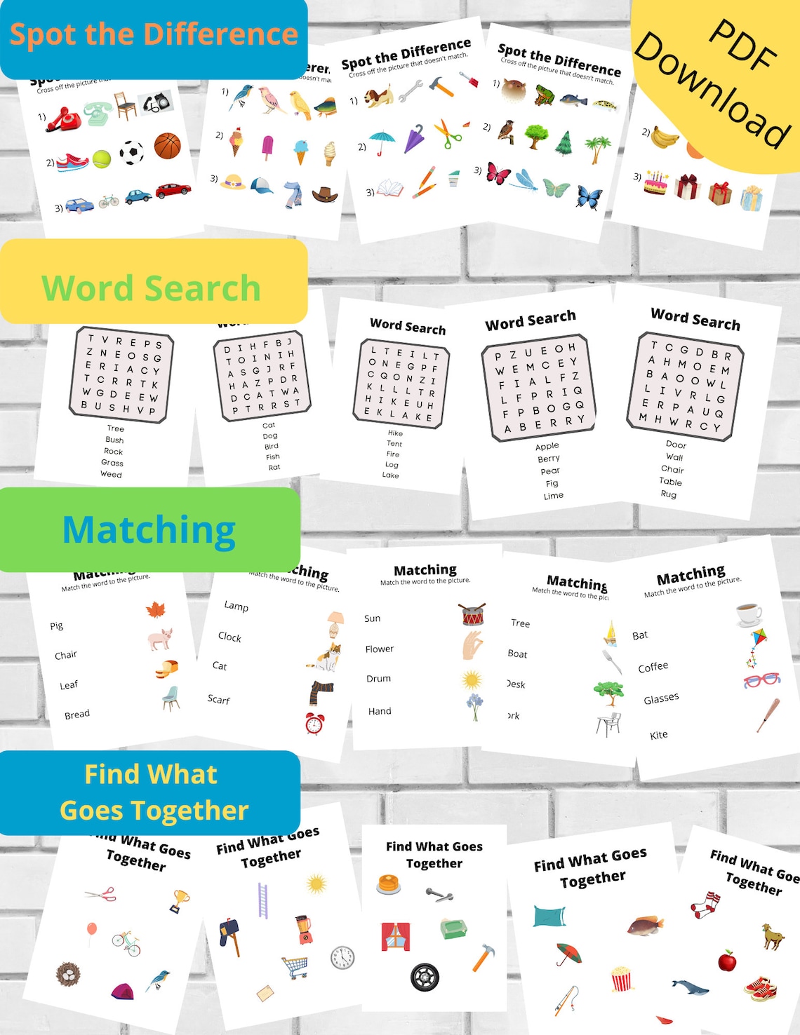Printable Senior Games INSTANT DOWNLOAD Memory Care - Etsy UK