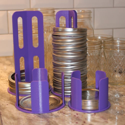 Wooden Mason Jar Lid and Ring Organizer Etsy