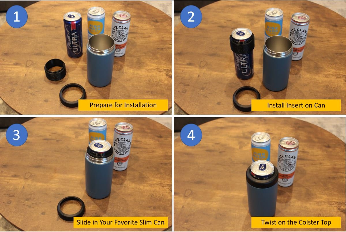 4More - 16 oz Can Adapter for The Yeti Colster - Perfect for 16 oz. Cans of  Craft Beer! Patented! Adapter ONLY