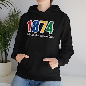 Order of the Eastern Star Hoodie - Unisex Heavy Blend, Cozy Gift for Celebrations, Masonic Events, Family Gatherings, Unique Apparel