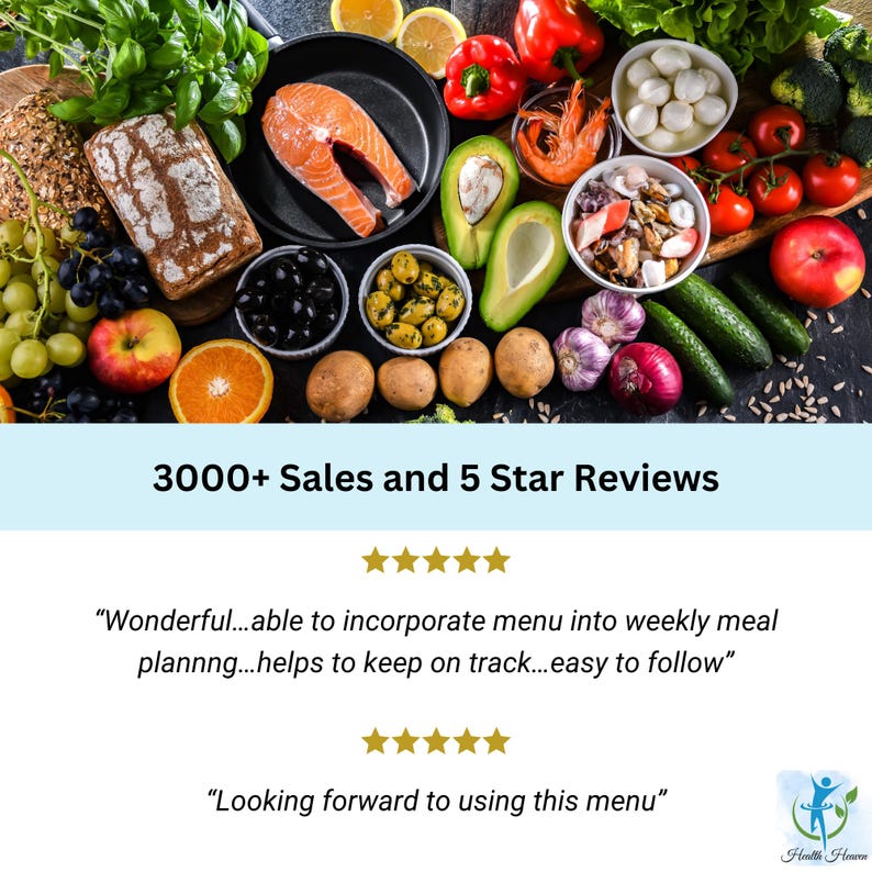 Digital and printable diabetic meal planner with text that reads as Diabetic Meal Plan with Recipes & Grocery List