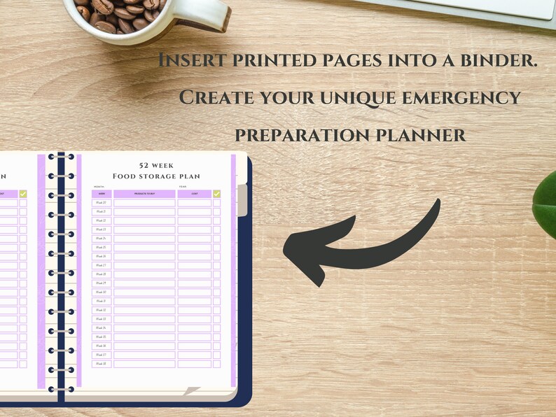 52 Week Food Storage Plan Emergency Food Supply Preparedness Printable ...