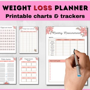Gewichtsverliestracker | Gewichtsverliesgrafiek | Meettracker | Gewichtsverliesdagboek | Gewichtsverliesplanner | Fitnessplanner