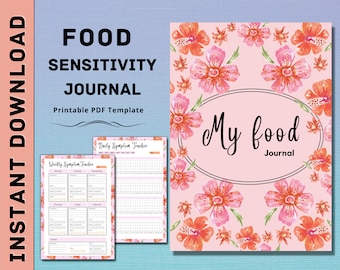 Printable Food Journal | Symptom Tracker | Food Allergy Tracker | Food Planner | Pain Tracker | Medical Journal | IBS Tracker