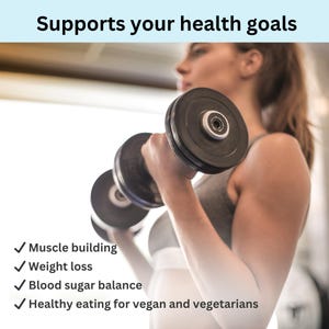 Downloadable food chart featuring 100 high-protein options, great for meal planning and grocery shopping