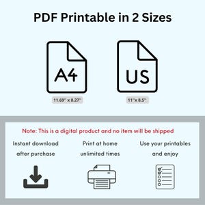 A4 and US Letter icons showing sizes of the low sodium chart PDF, clearly marked as an instant download, no physical shipping involved.