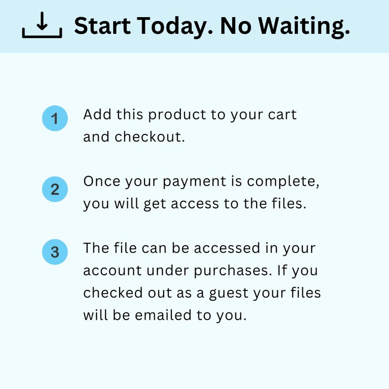 Start today no waiting slide for Health Heaven 800 calorie meal plan confirming instant PDF download accessible immediately after purchase on any device