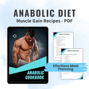 Recetas anabólicas para el crecimiento muscular, recetas ricas en proteínas, aumento muscular, dieta anabólica, culturismo, desayuno rico en proteínas, cena, PDF imprimible