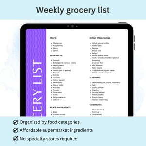 Prediabetic diet plan with 28 recipes displayed on tablet and paper for flexible use
