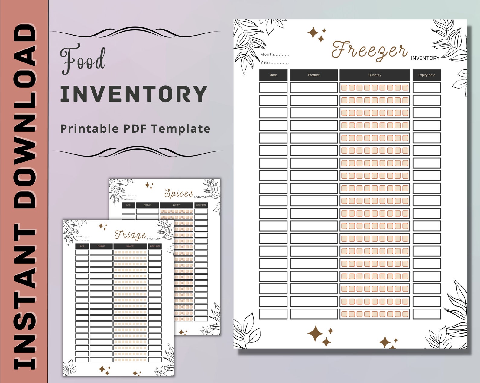 Fridge Inventory.pdf Pantry Inventory Printable | Fridge Inventory Template | Freezer ...