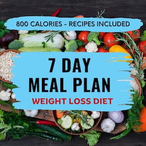 Calorie Deficit Plan Low Calorie Diet Plan Menu Recipes Weekly 800 Calorie Diet Meal Plan 7 Day Diet Plan for Fast Weight Loss Printable PDF