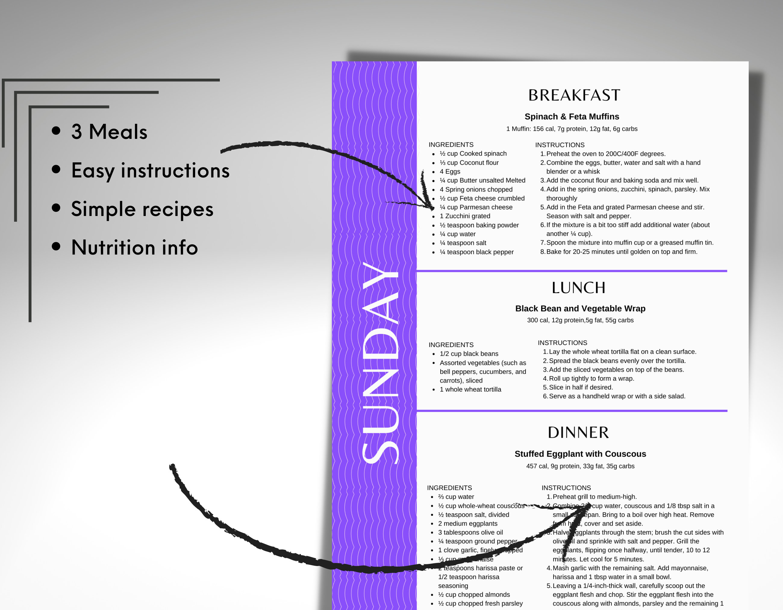 Diabetic Weekly Meal Plan With Grocery List